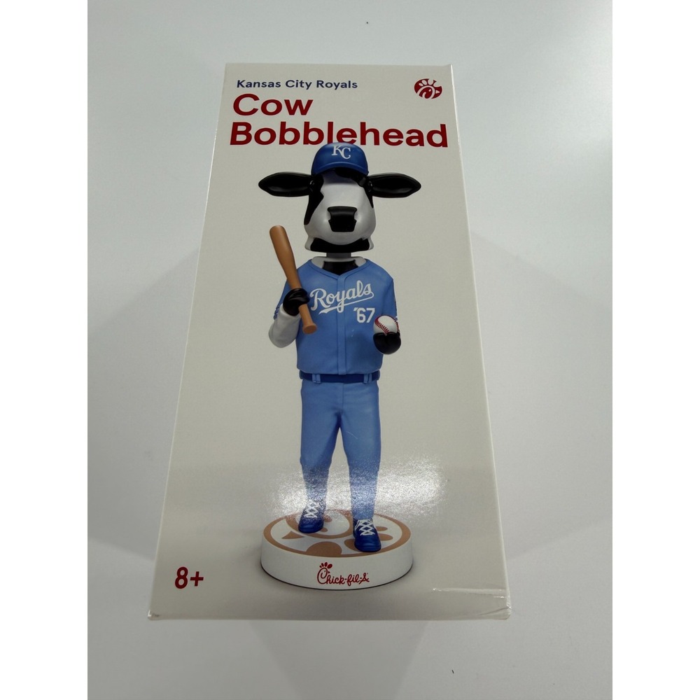 Kansas City Royals Chick-fil-A Cow Bobblehead SGA 9/2 MLB Baseball NIB